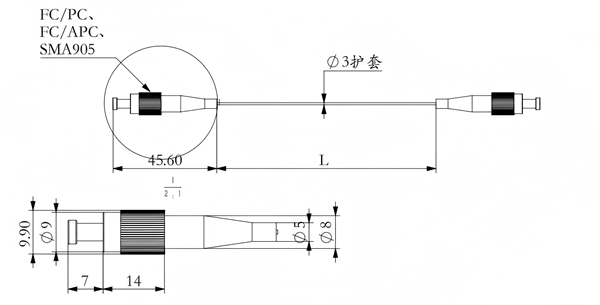 105um生命科学光纤跳线 105um生命科学光纤跳线